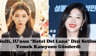 Sulli, IU'nun Hotel Del Luna Dizi Setine Yemek Kamyonu Gönderdi (1)
