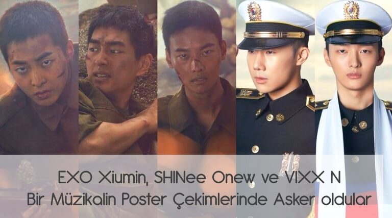 EXO Xiumin, SHINee Onew ve VIXX N, Bir Müzikalin Poster Çekimlerinde Asker oldular