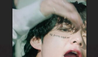 BTS ON MV V Face Tattoo