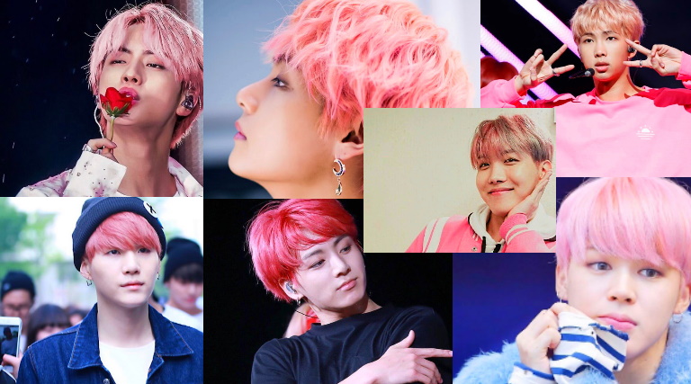 bts pink hair