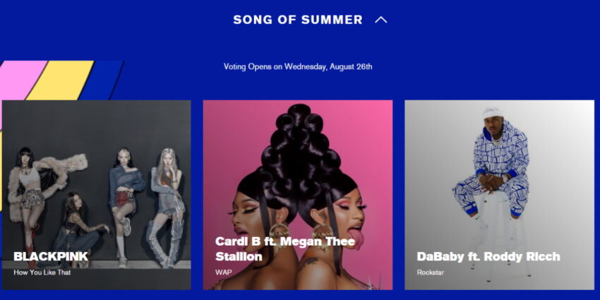 BLACKPINK “How You Like That” Nominee for “Best Summer Song” at MTV VMA