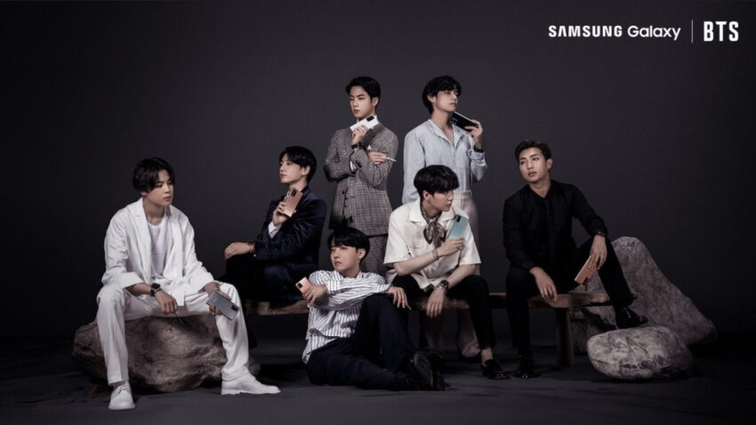 Les poses promotionnelles des membres du BTS sur le Samsung Galaxy Note 20 sont très charismatiques