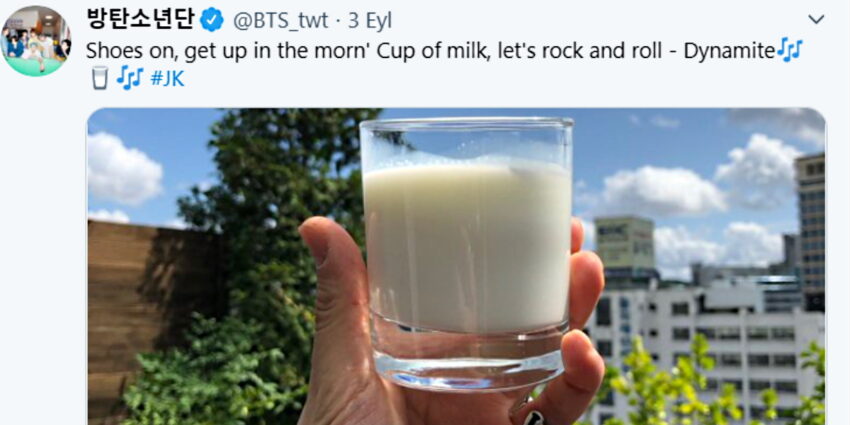 Welche Nachricht könnte BTS Jungkook in seinem „Milchglas“ -Post senden wollen?