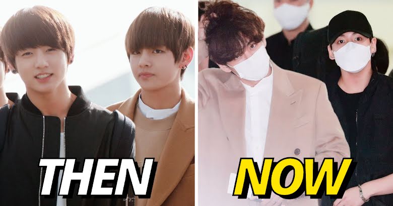 Jungkook and V Show How Alike They Are With Their Airport Looks From The Past!