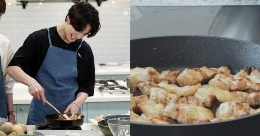 Jungkook, Tüm İnce Detaylara Dikkat Ederek Yemek Yaparken Harika Görünüyor!