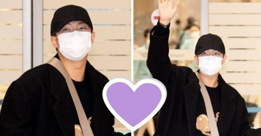 BTS’ten RM, Yorucu Bir Uçuştan Sonra Bile Hayranlarına Çok Saygılı Davrandı