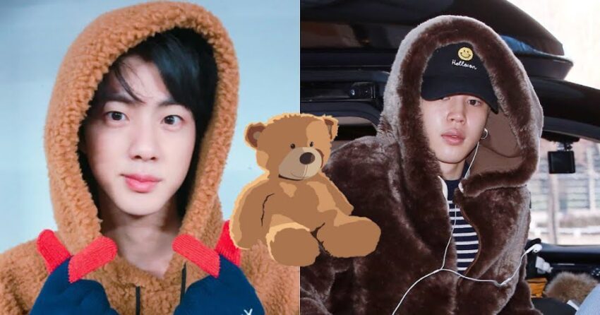Jin, J-Hope, Jimin, V, and Jungkook’s Teddy Bear Jackets Are So Cute ...